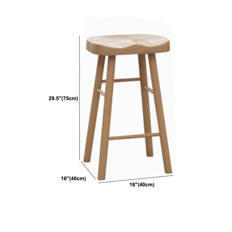 Modern Rectangle Table and Stool Set 1/2/6/11 Pieces Solid Wood Bar Table Set in Natural