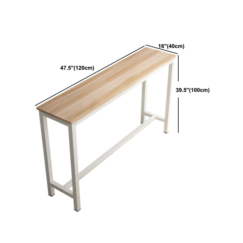 Industrial Rectangle Bar Table Set 1/2/3 Pieces Natural Colour Wood Counter Table