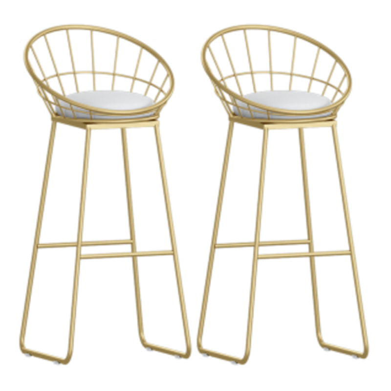 White and Gold Pub Table Set 1/2/3 Pieces Modern Indoor Table and Stools