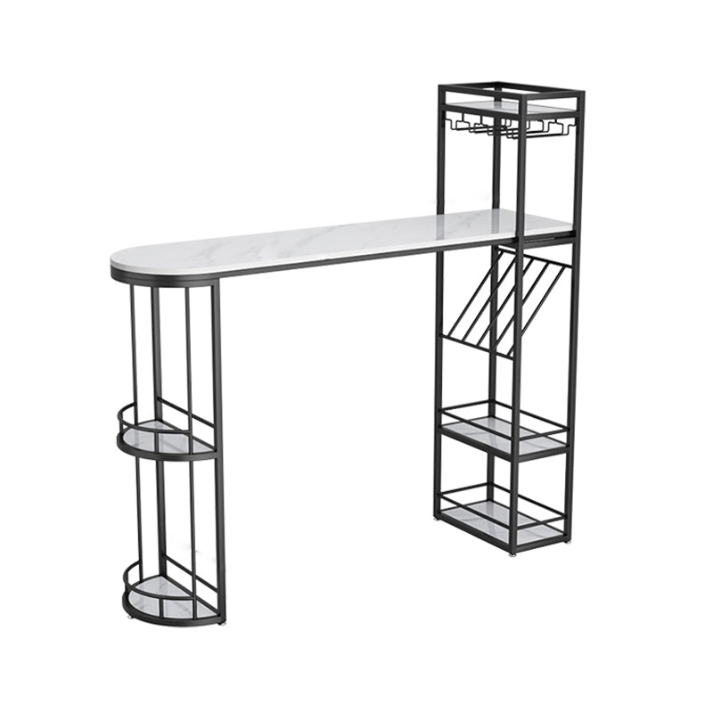 Free Form Bar Set 1/2/3 Pcs Stone and Iron Bar Table with Armless Bar Stools