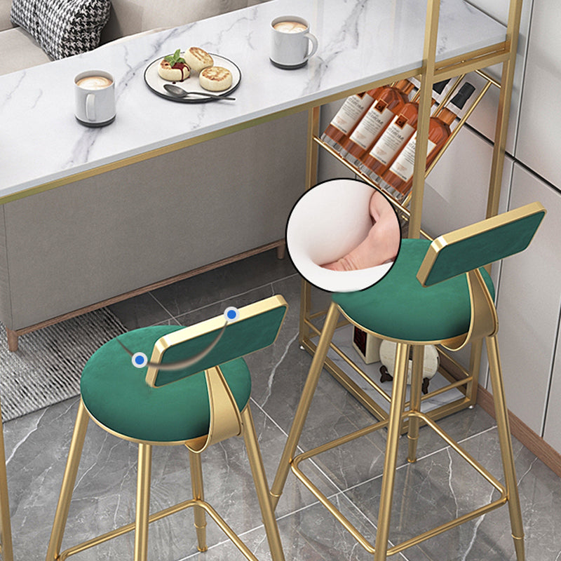 Free Form Bar Set 1/2/3 Pcs Stone and Iron Bar Table with Armless Bar Stools