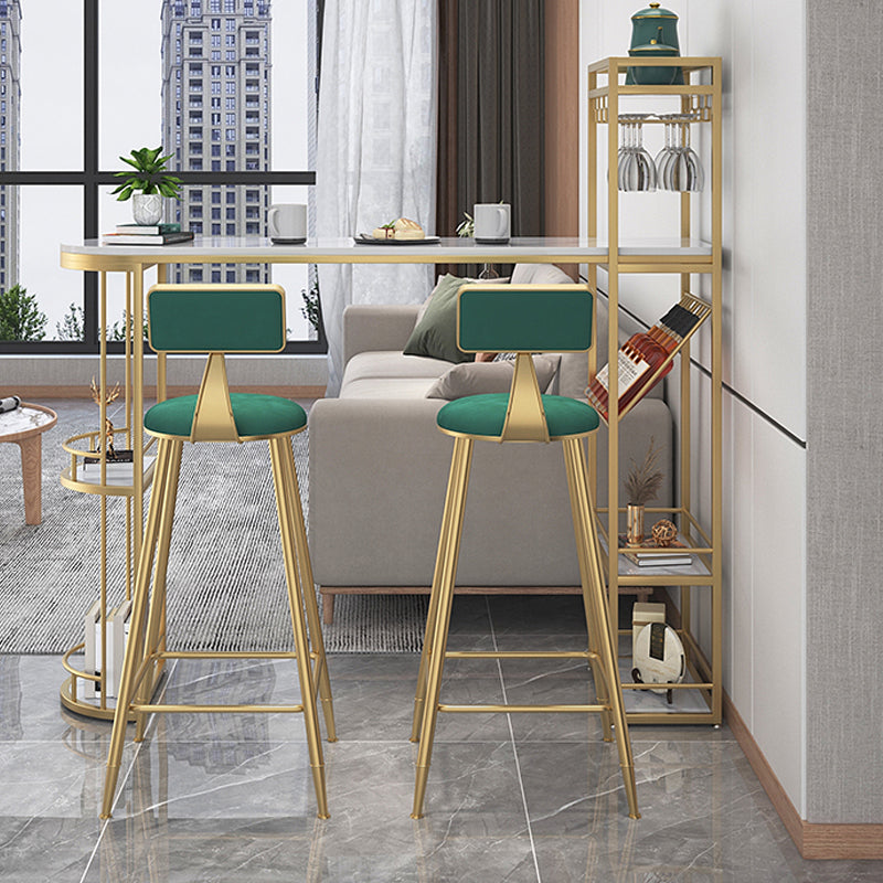 Free Form Bar Set 1/2/3 Pcs Stone and Iron Bar Table with Armless Bar Stools