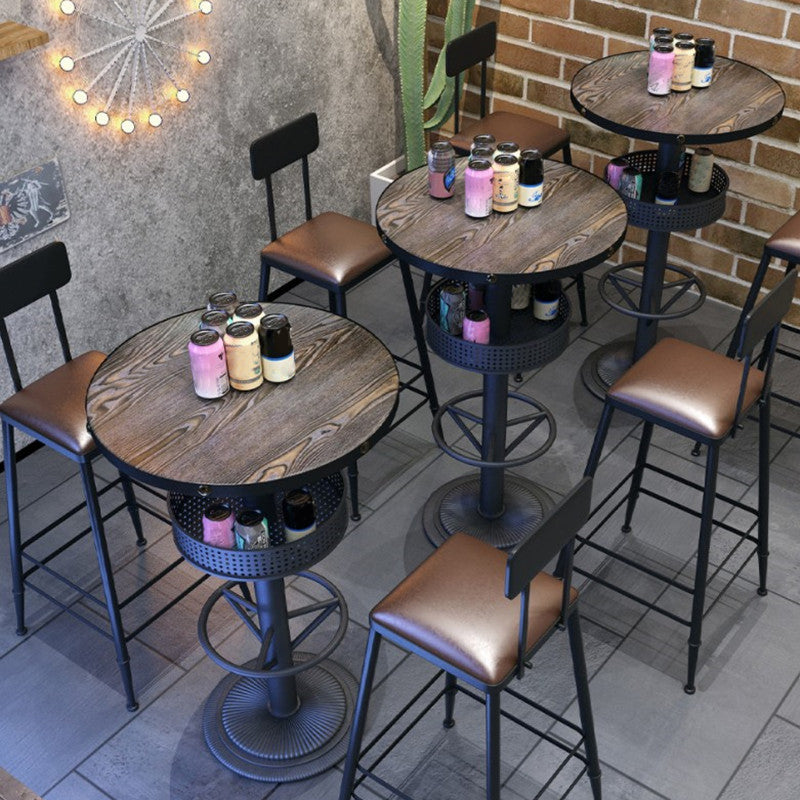 Modern Style Bar Table 1/4 Pieces Brown Colour Wood Counter Table