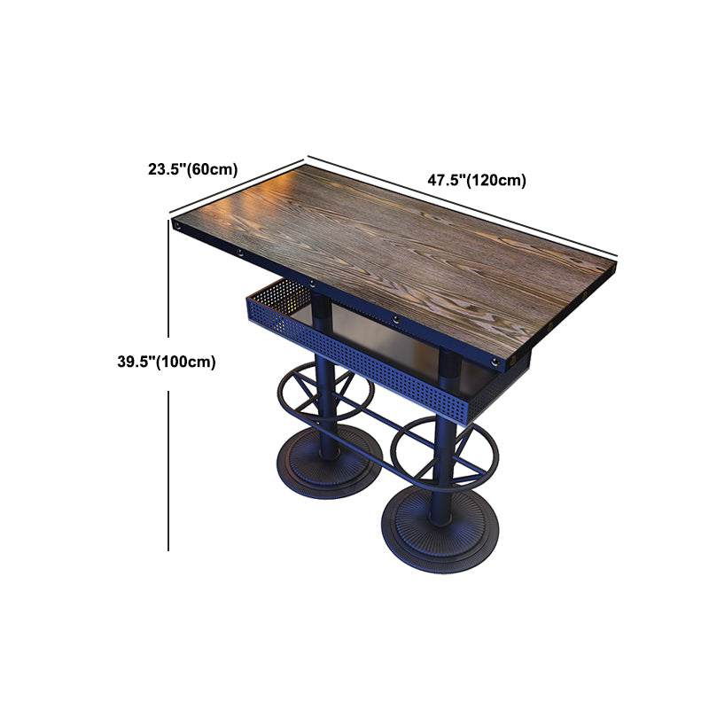 Modern Style Bar Table 1/4 Pieces Brown Colour Wood Counter Table