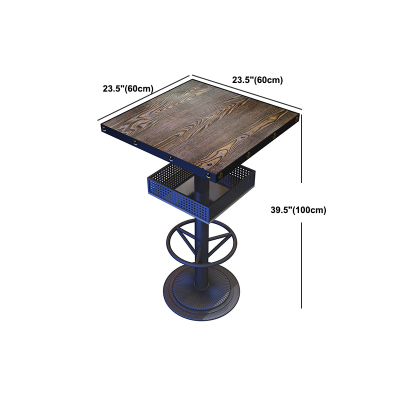 Modern Style Bar Table 1/4 Pieces Brown Colour Wood Counter Table