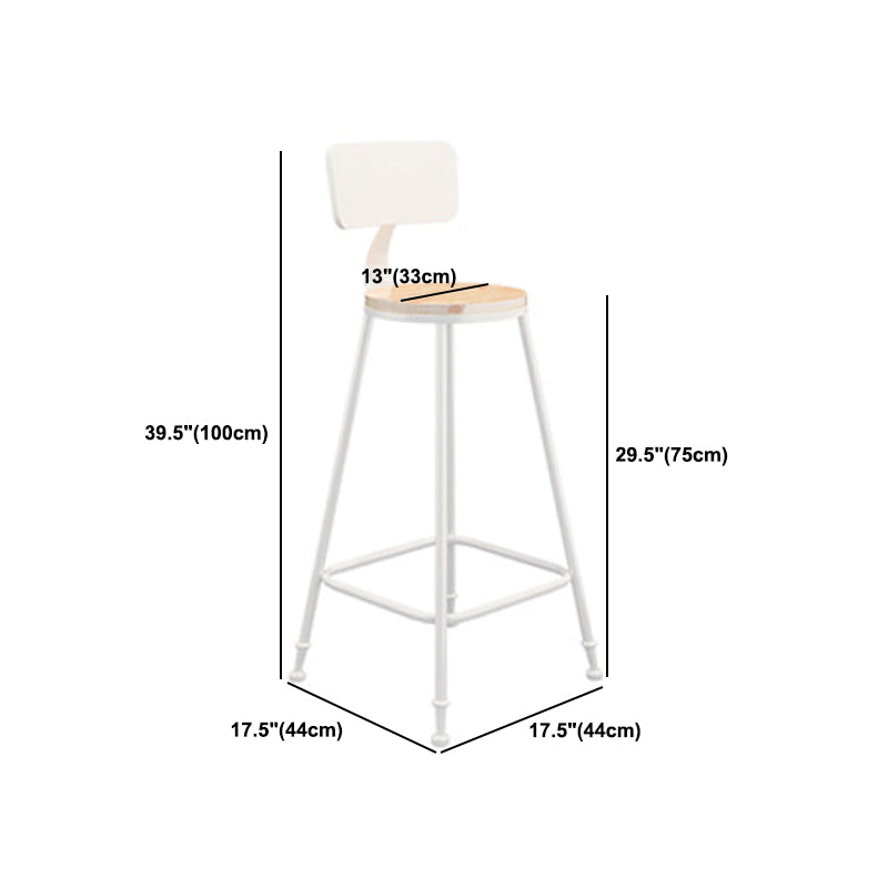 Contemporary Rectangular Bar Set 1/2/4 Pcs Solid Wood Counter and Bar Stools
