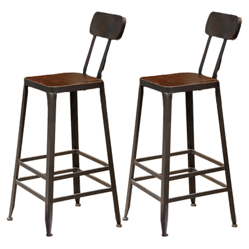 Industrial Rectangle Bar Stool and Table Set 1/2/7 Pieces Indoor Wood Pub Dining Set