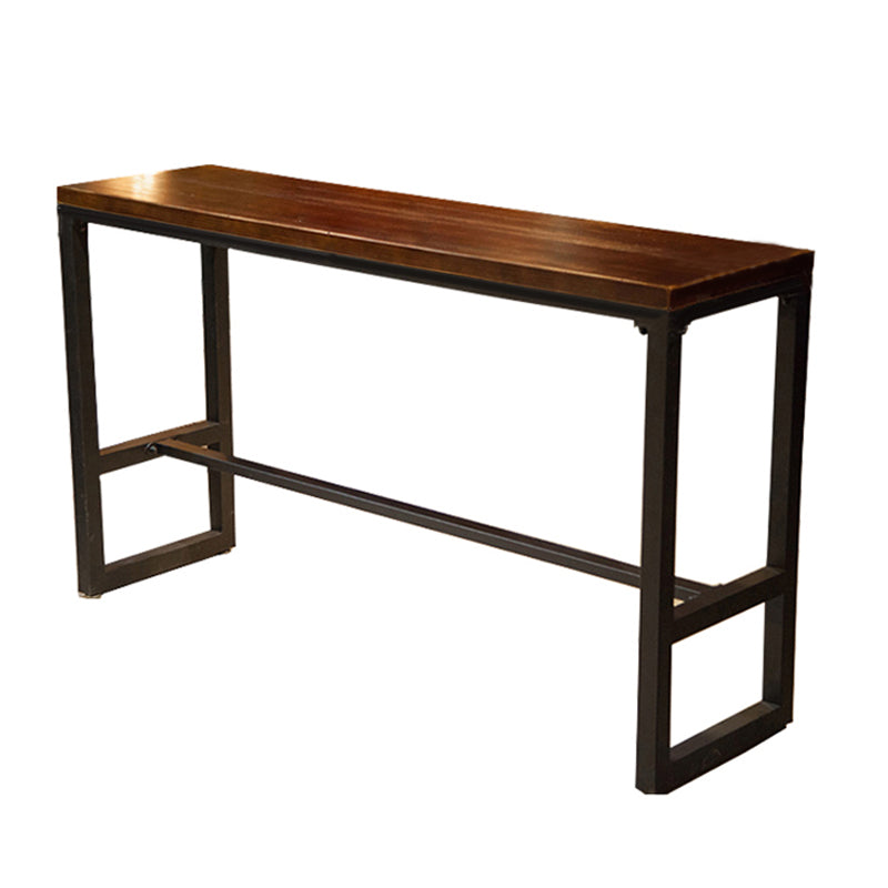 Industrial Rectangle Bar Stool and Table Set 1/2/7 Pieces Indoor Wood Pub Dining Set