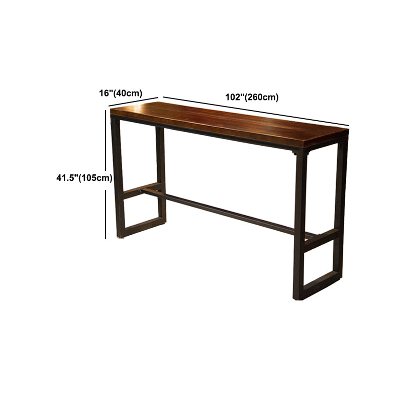 Industrial Rectangle Bar Stool and Table Set 1/2/7 Pieces Indoor Wood Pub Dining Set