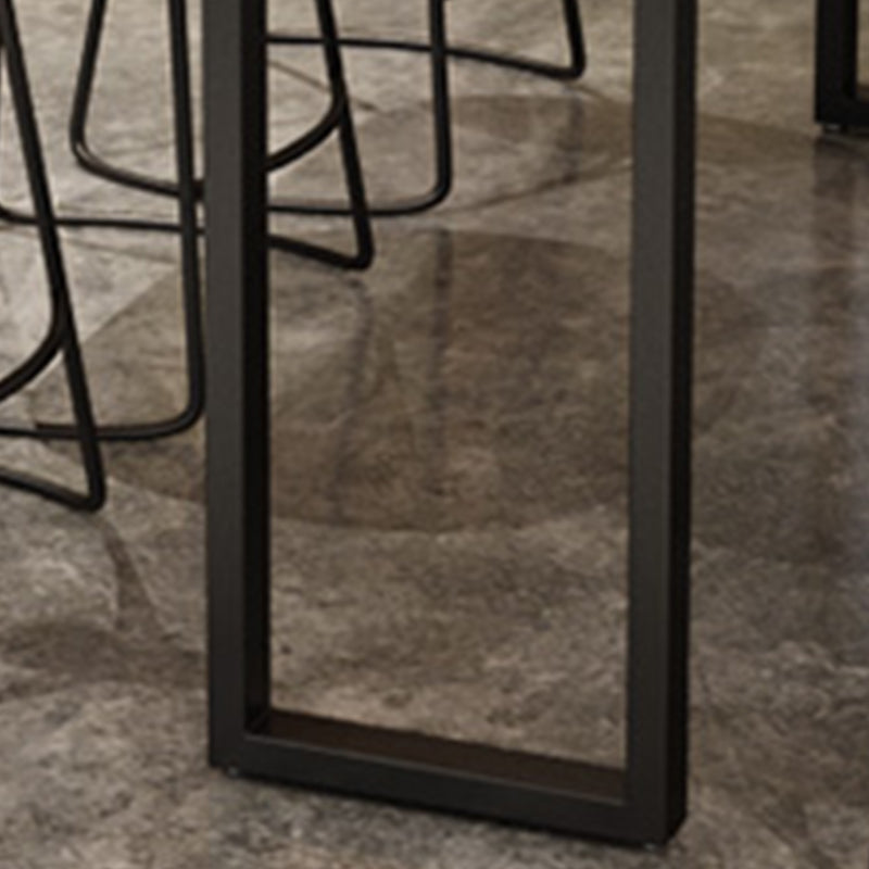 Industrial Solid Wood Bar Table Set 1/2/4/7 Pieces Counter Table with Backless Stools