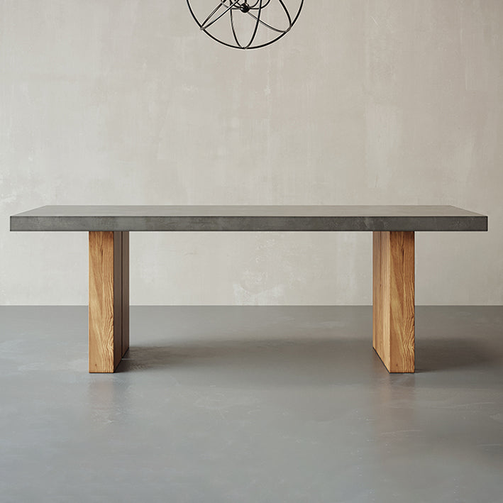 Modern 1/5 Pieces Dining Set Rectangle Pine Wood Dining Table for Living Room