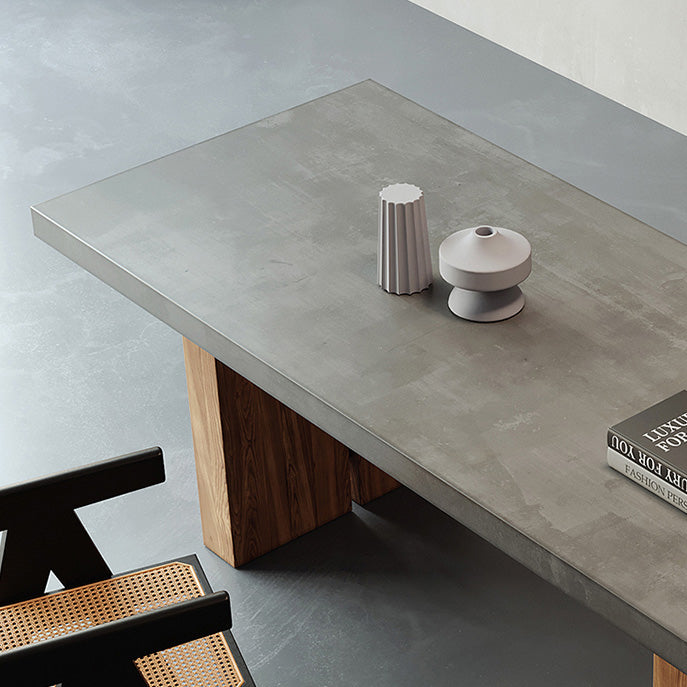 Modern 1/5 Pieces Dining Set Rectangle Pine Wood Dining Table for Living Room