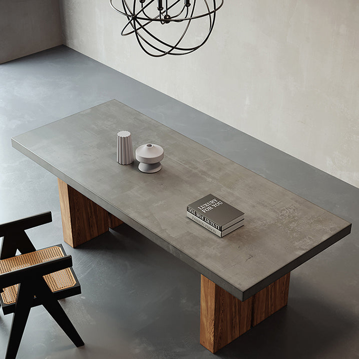 Modern 1/5 Pieces Dining Set Rectangle Pine Wood Dining Table for Living Room