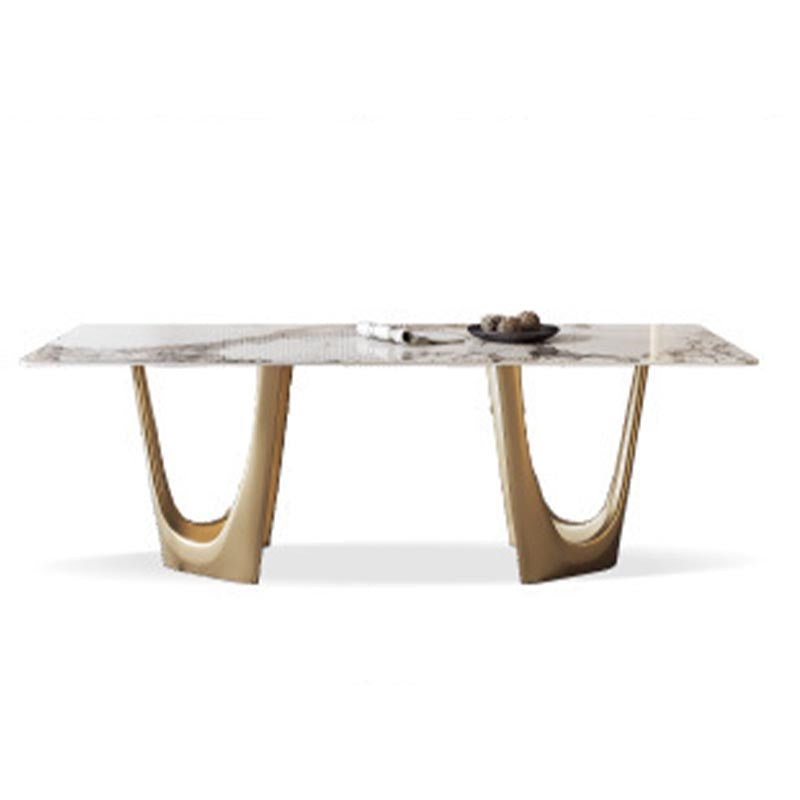 Designer Style Sintered Stone Top Dining Table Set Rectangular 1/4/5/7 Pieces Dining Set