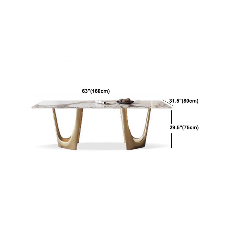 Designer Style Sintered Stone Top Dining Table Set Rectangular 1/4/5/7 Pieces Dining Set