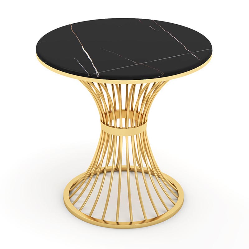 Glam Dining Set Stone 1/4/5 Pieces Dining Gold Furniture for Home