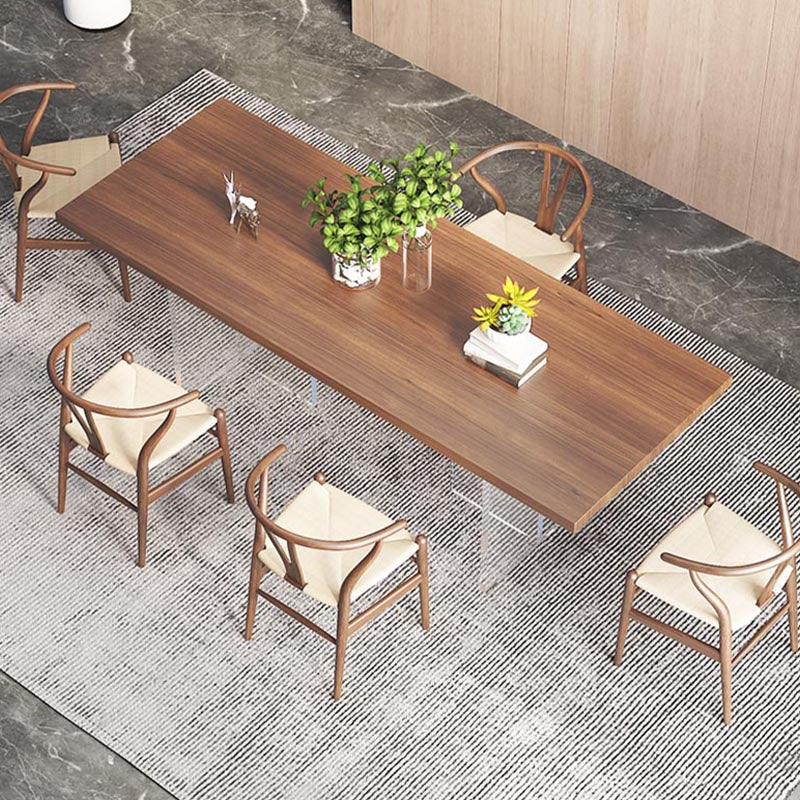 Modern 1/6 Pieces Dining Set Rectangle Pine Wood Dining Table for Kitchen Dining Room