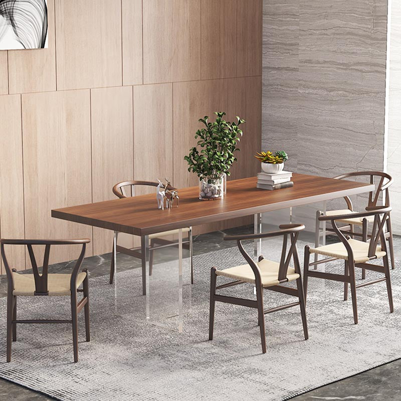 Modern 1/6 Pieces Dining Set Rectangle Pine Wood Dining Table for Kitchen Dining Room