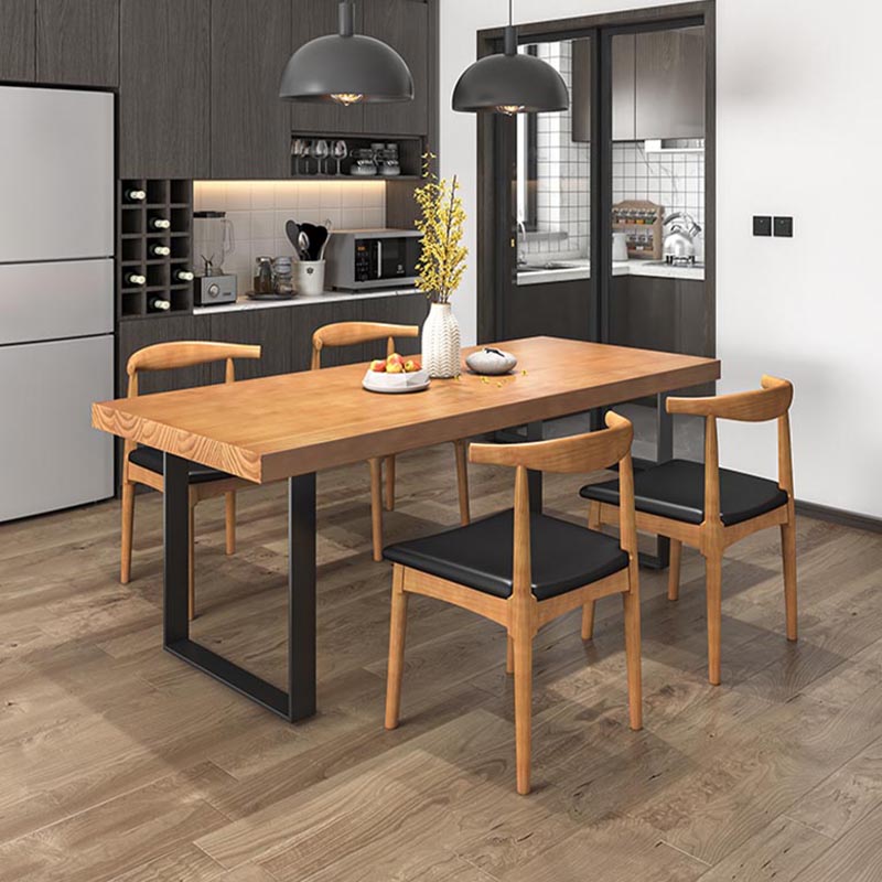 Modern 1/5/7 Pieces Dining Set Rectangle Pine Wood Dining Table for Dining Room Kitchen