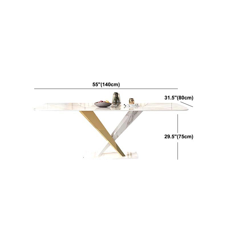 Glam Dining Table Set 1/2/5/7 Pcs Rectangle Dining Table with Upholstered Chairs