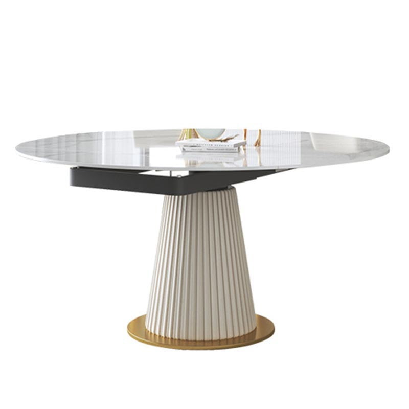 Glam Dining Set Stone 1/4/6/7 Pieces Dining Gold Furniture for Home