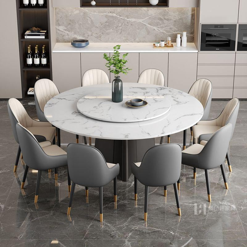 Modern Dining Set Stone 1/4/9 Pieces Dining Turntable Furniture for Home