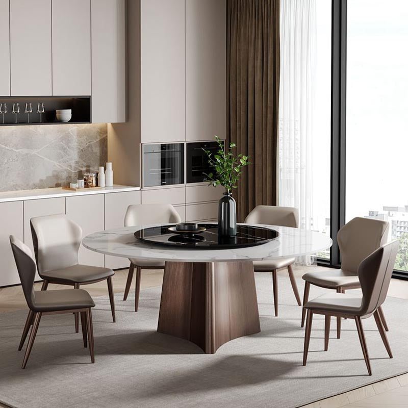Modern Dining Set Stone 1/4/9 Pieces Dining Turntable Furniture for Home