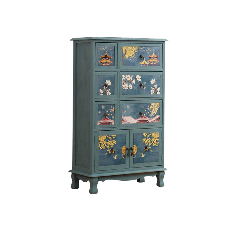 11.8" D Solid Wood Storage Chest Traditional Combo Dresser with Drawers and Doors