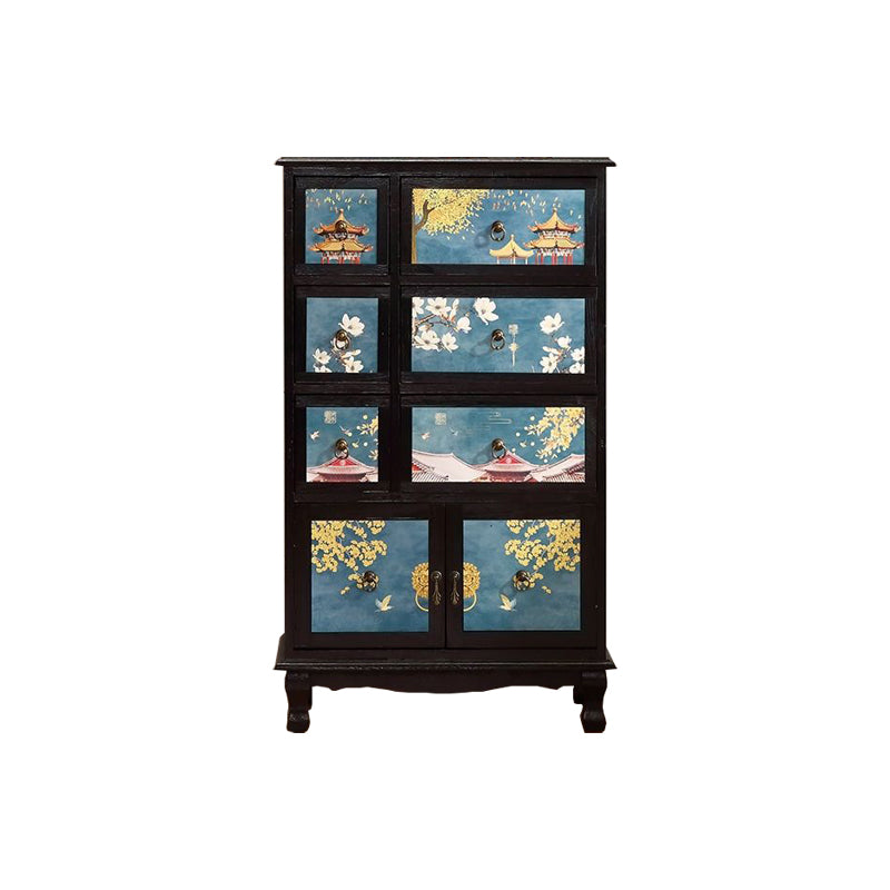 11.8" D Solid Wood Storage Chest Traditional Combo Dresser with Drawers and Doors