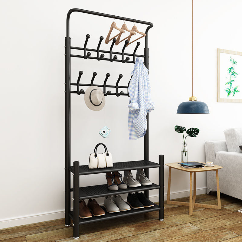Coat Hanger Hanging Hooks Rail Storage Shelves Coat Rack Living Room