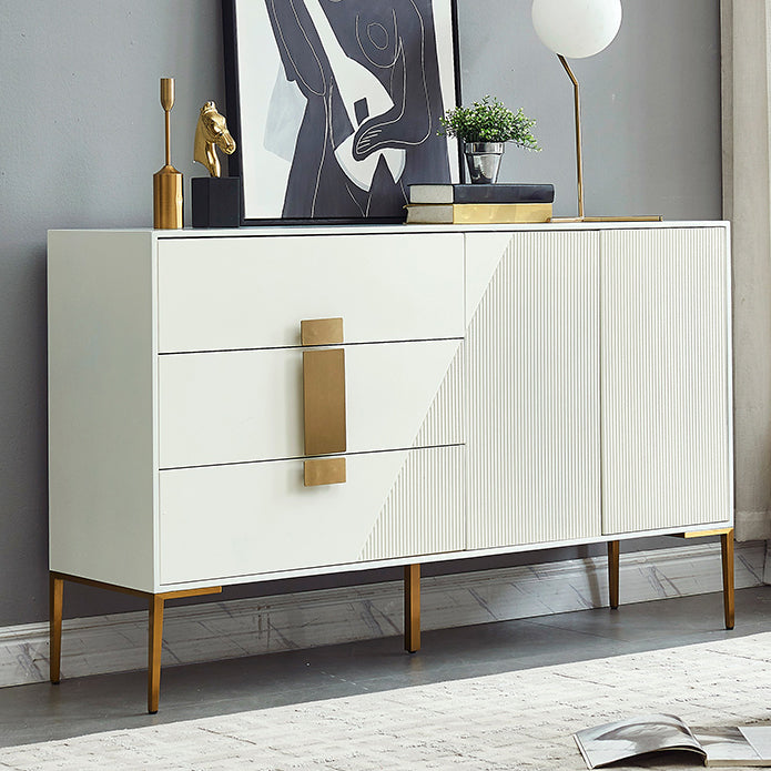 Glam Buffet Sideboard Birch Solid Wood Sideboard Table for Living Room