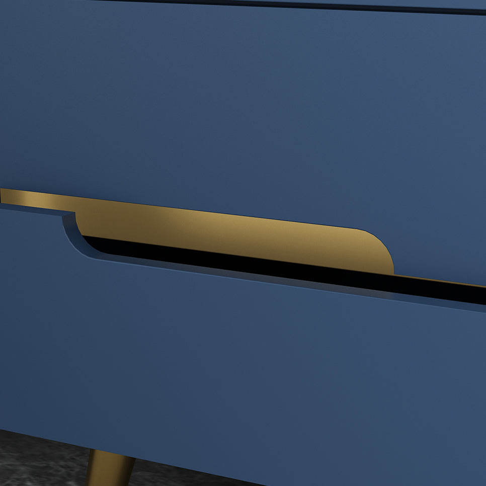 35.5"L Glass Door Wood Sideboard Modern Credenza with Storage and Drawer for Living Room