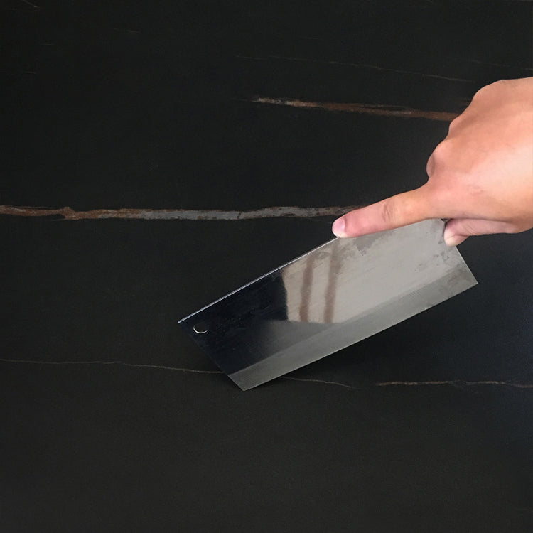 Rectangle Black Dining Table Sintered Stone Table Industrial with 4 Legs