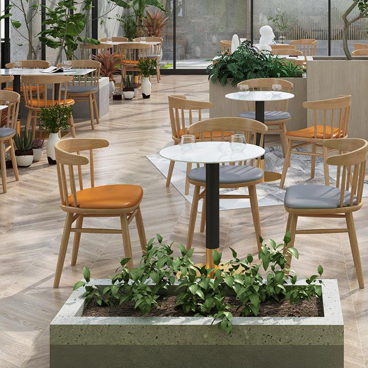 Sintered Stone Top Dining Table Industrial Kitchen Table with Metal Base in Black