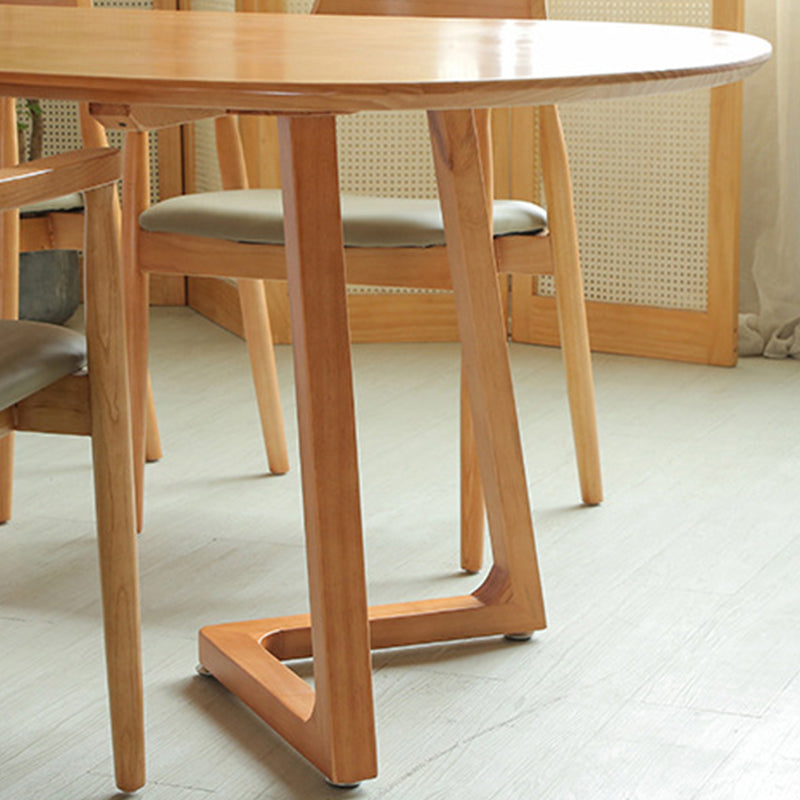 Simplicity Oval Top Restaurant Table Solid Wood Dining Table for Dining Room