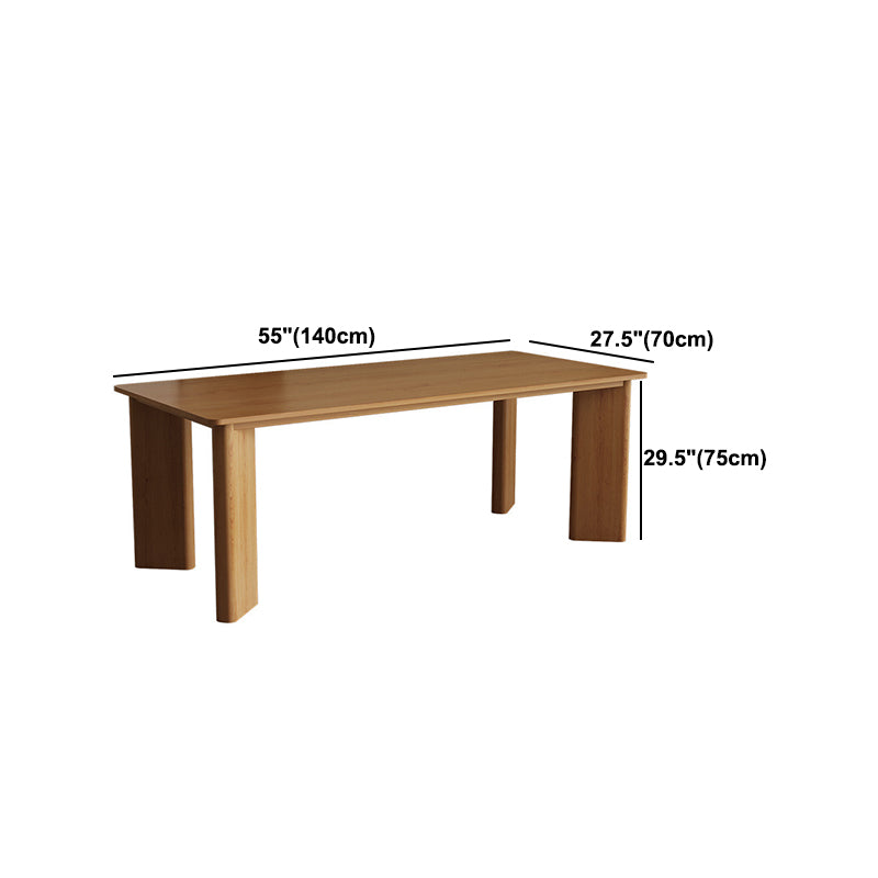 Modern Simple Solid Wood Table for Restaurant Rectangle Table with 4 Legs