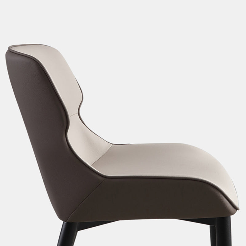 Industrial Faux Leather Dining Chairs Wingback Arm Side Chair for Kitchen