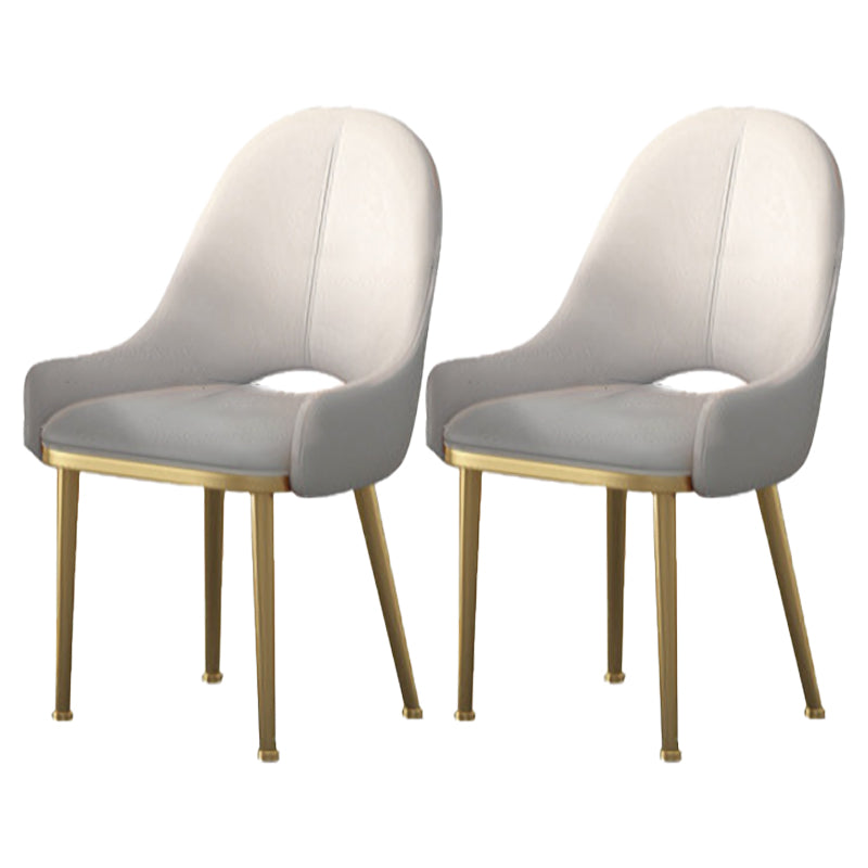 Scandinavian Open Back Dining Chairs Upholstered Arm Side Chair