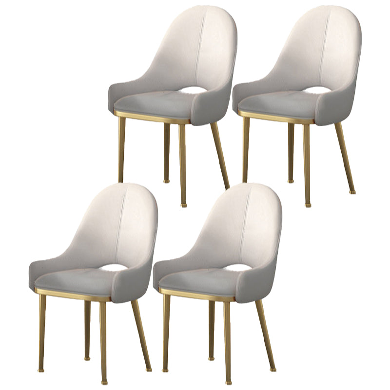 Scandinavian Open Back Dining Chairs Upholstered Arm Side Chair