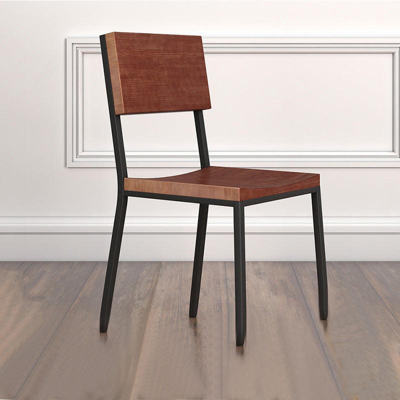 Open Back Side Chair Industrial Metal Kitchen Dining Room Chair