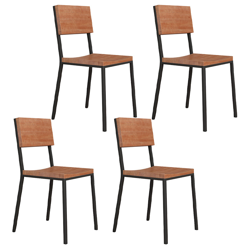 Open Back Side Chair Industrial Metal Kitchen Dining Room Chair