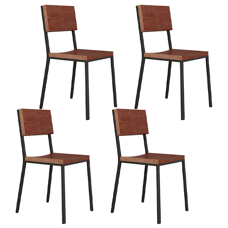 Open Back Side Chair Industrial Metal Kitchen Dining Room Chair