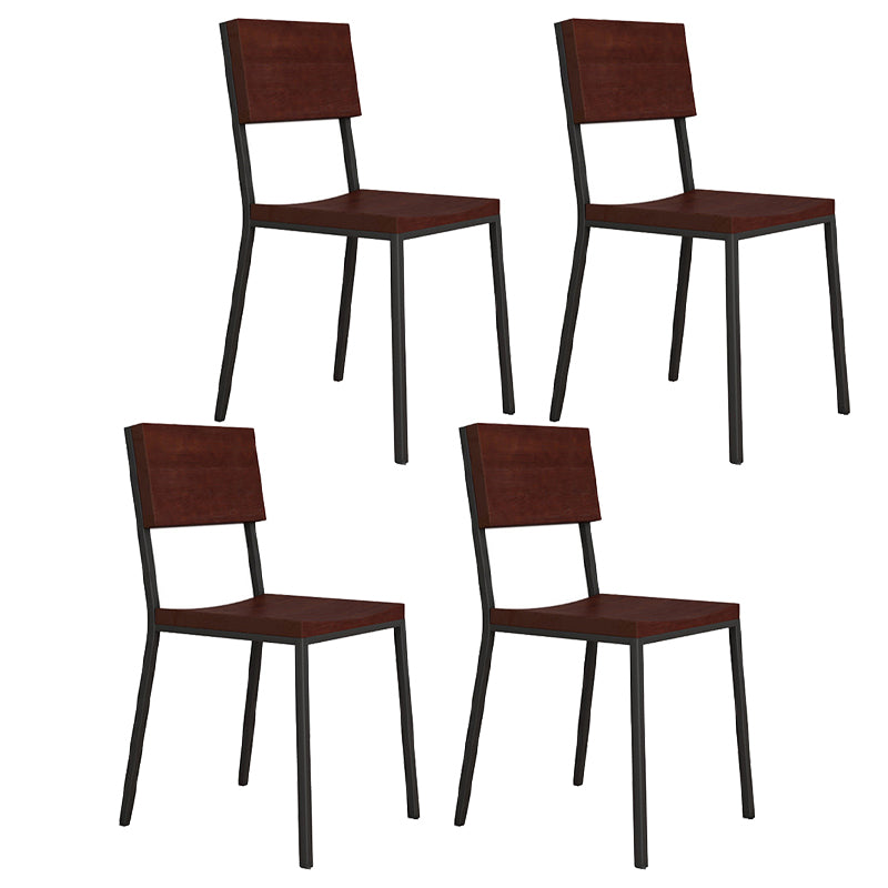 Open Back Side Chair Industrial Metal Kitchen Dining Room Chair