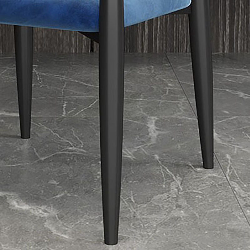 Contemporary Dining Chairs Arm Open Back Chairs with Metal Legs