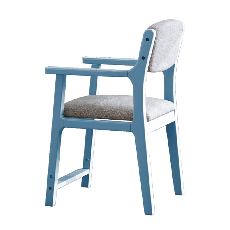 Modern Dining Chairs Open Back Dining Arm Side Chair with Wooden Legs