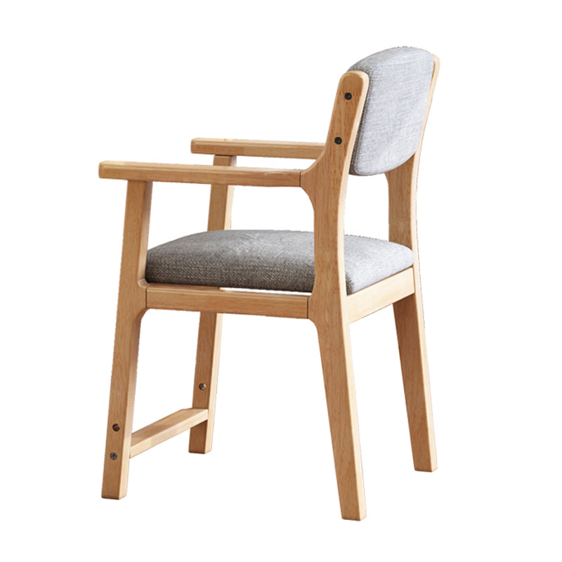 Modern Dining Chairs Open Back Dining Arm Side Chair with Wooden Legs