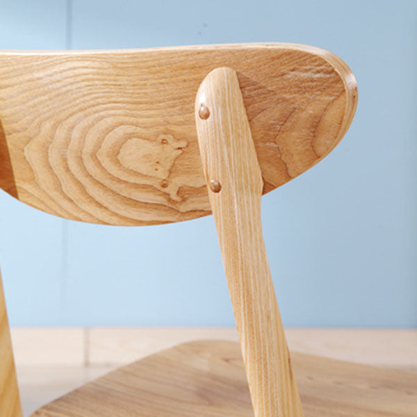 Contemporary Restaurant Wood Side Chair Matte Finish Open Back Dining Chair