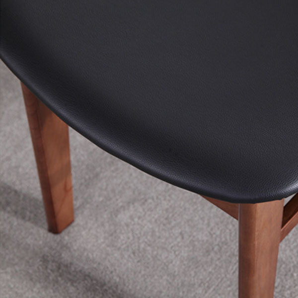 Contemporary Restaurant Wood Side Chair Matte Finish Open Back Dining Chair