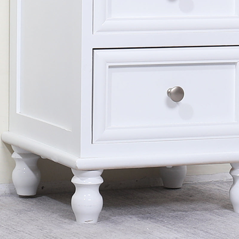 Solid Wood Accent Chest with Drawers 13.77" Wide Chest with Bun Feet