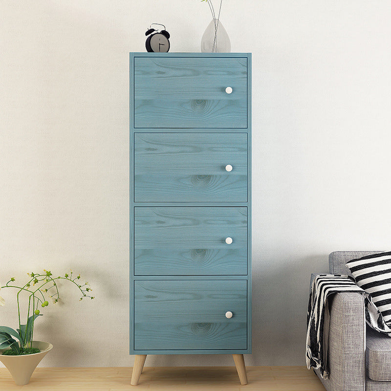 9.44" Wide Storage Cabinet with Doors Contemporary Wooden Accent Cabinet